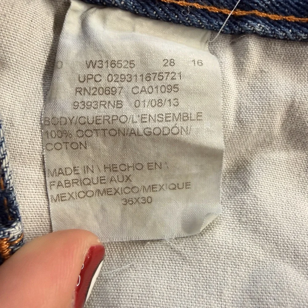 Dickies Jeans Mens 38x30 Blue Denim Relaxed Fit Straight Leg Work Pants
